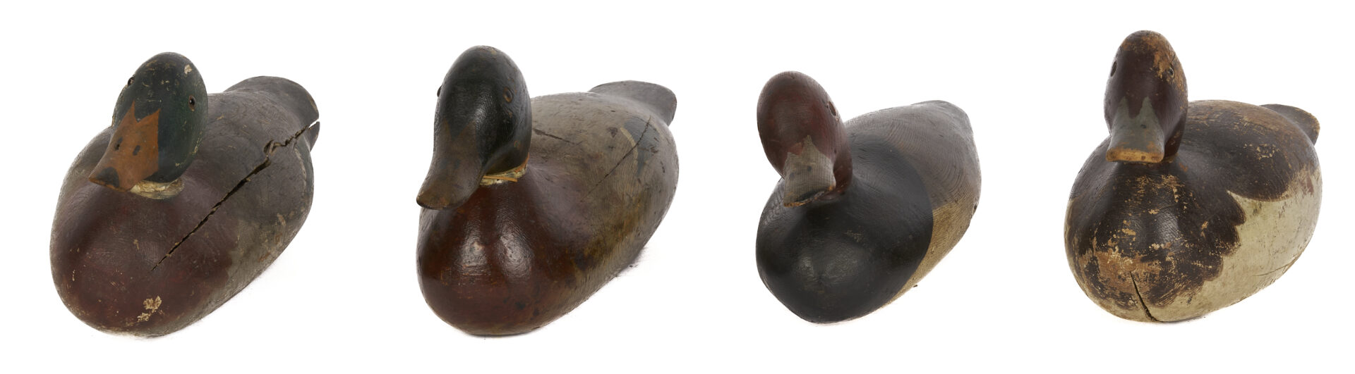 Lot 594: 4 Mason Factory Decoys, incl. Mallard & Redhead