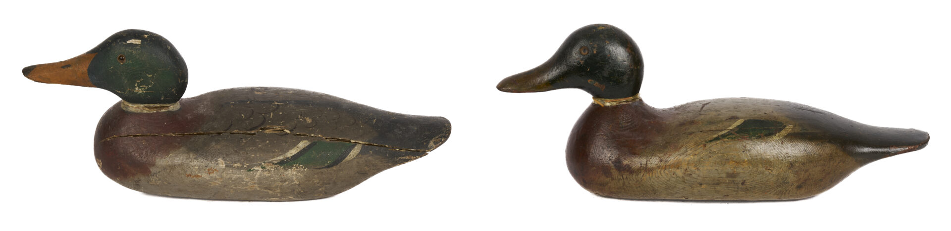 Lot 594: 4 Mason Factory Decoys, incl. Mallard & Redhead