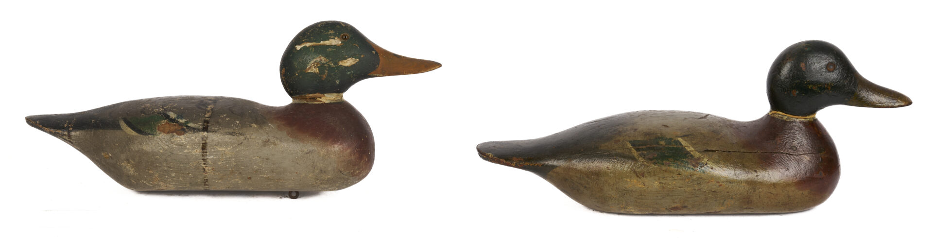 Lot 594: 4 Mason Factory Decoys, incl. Mallard & Redhead