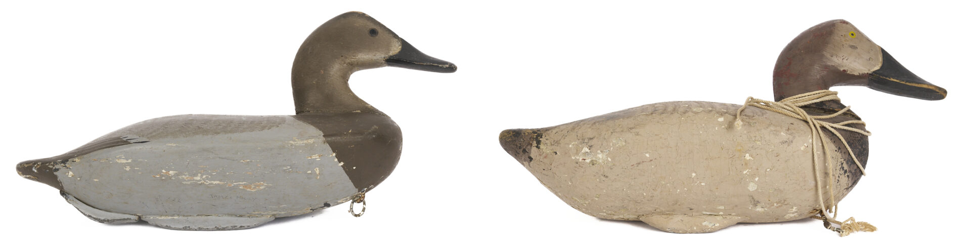 Lot 596: 3 Cheasapeake Bay Duck Decoys, attrib. Holly Family