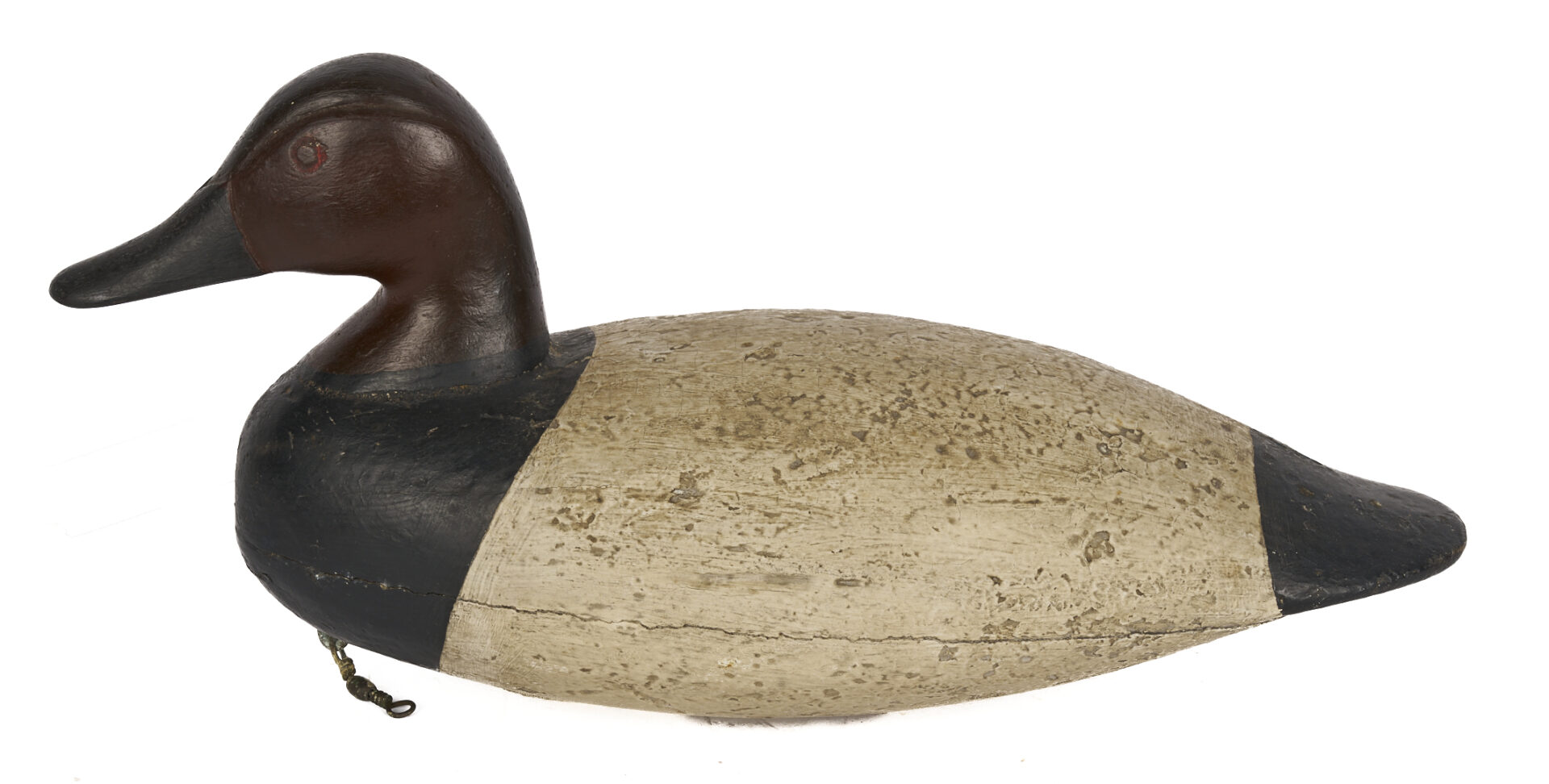 Lot 599: 2 Canvasback Drake Decoys, incl. Oversized