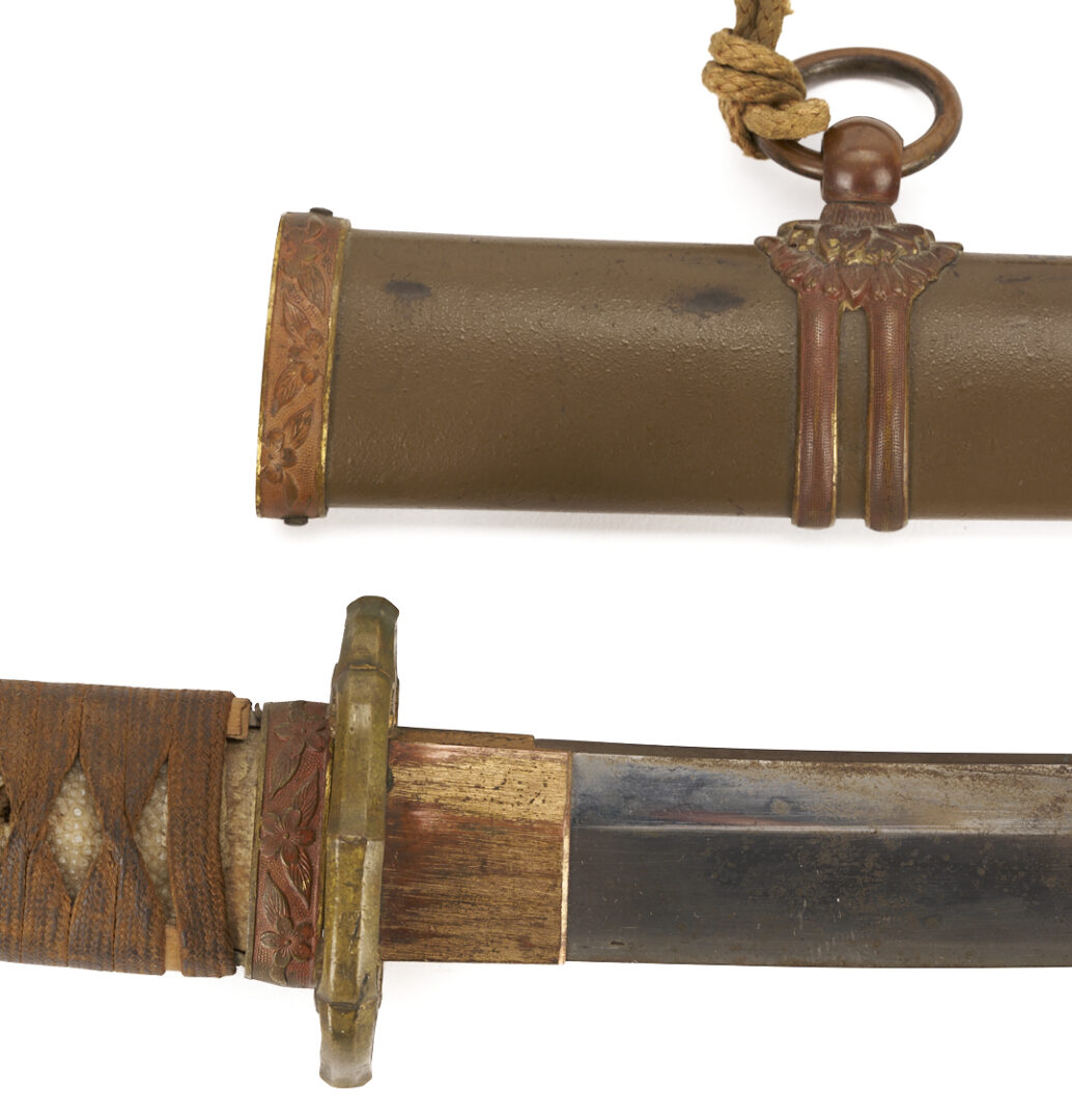 Lot 601: 1942 Japanese Shin-Gunto Sword, Signed Koa Isshin, Mantetsu