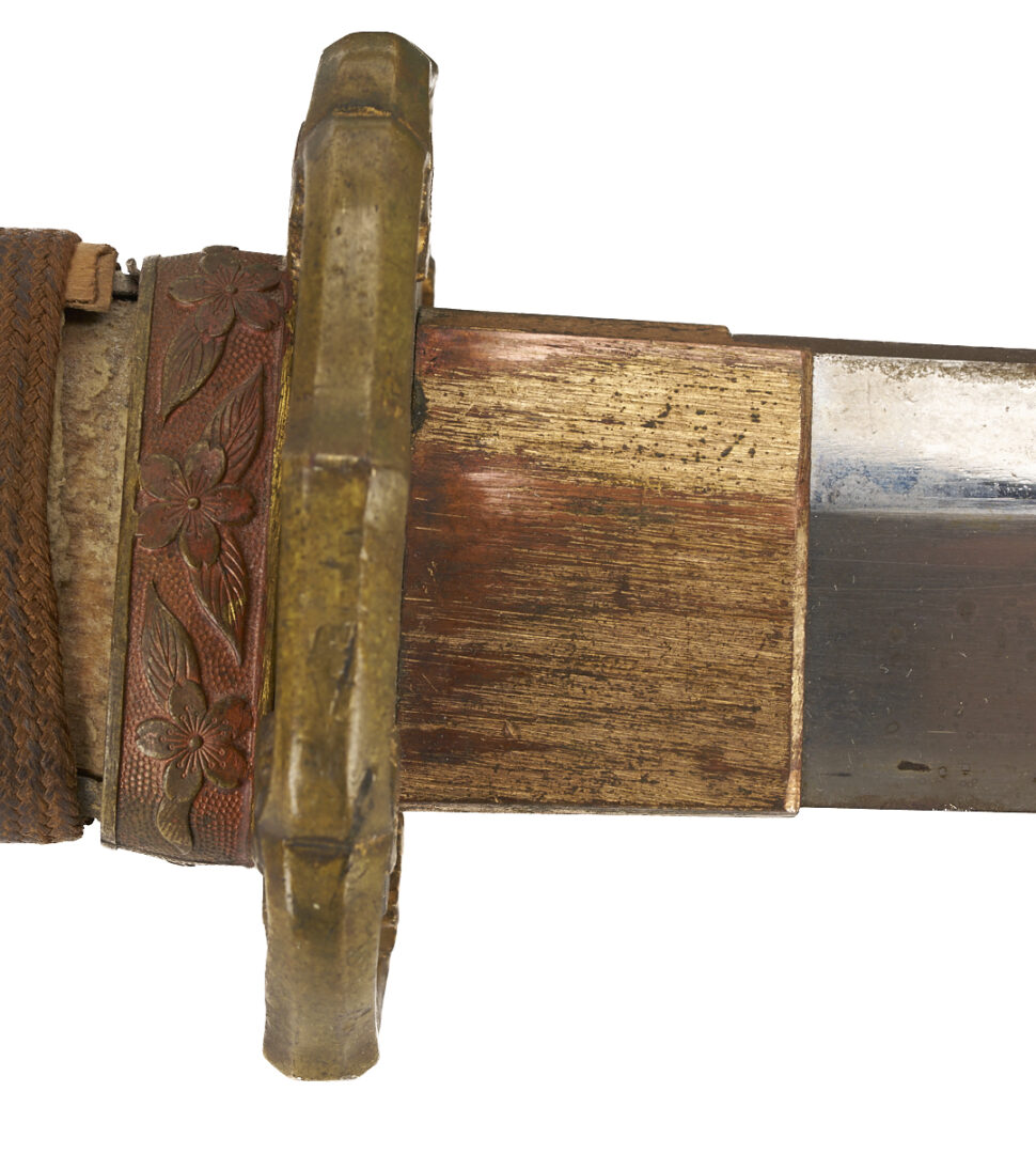 Lot 601: 1942 Japanese Shin-Gunto Sword, Signed Koa Isshin, Mantetsu