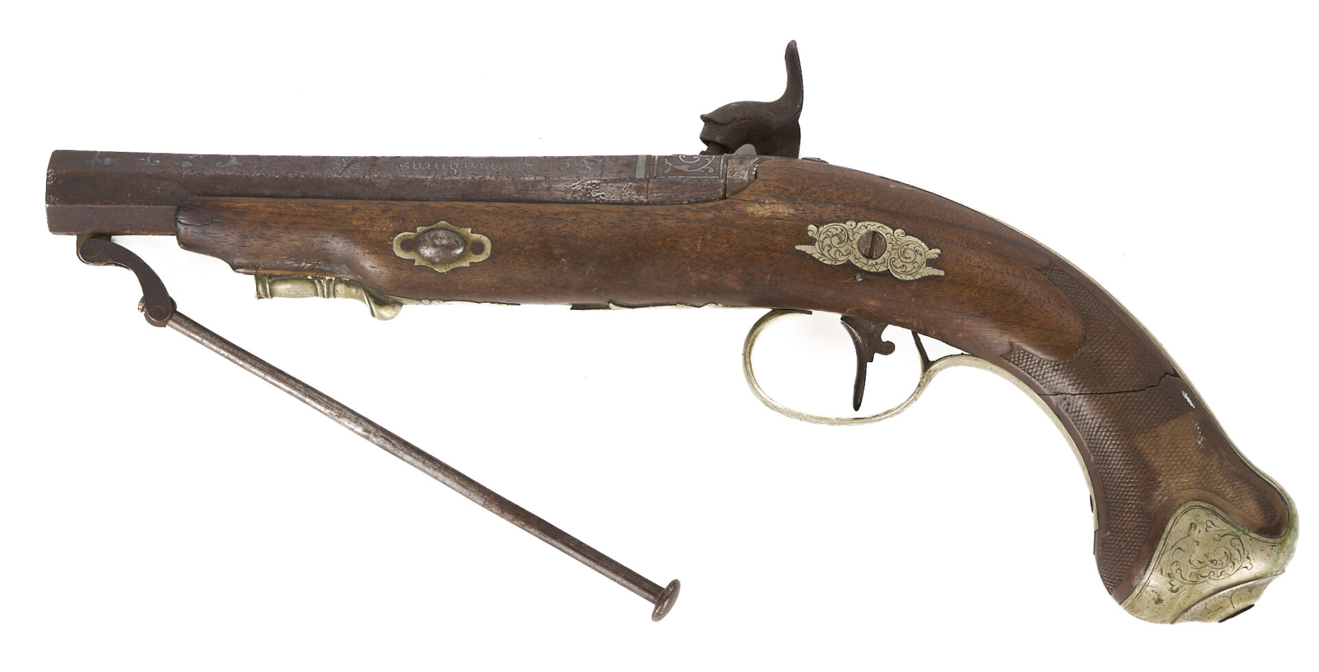 Lot 604: Mid 19th Century Spanish Percussion Pistol