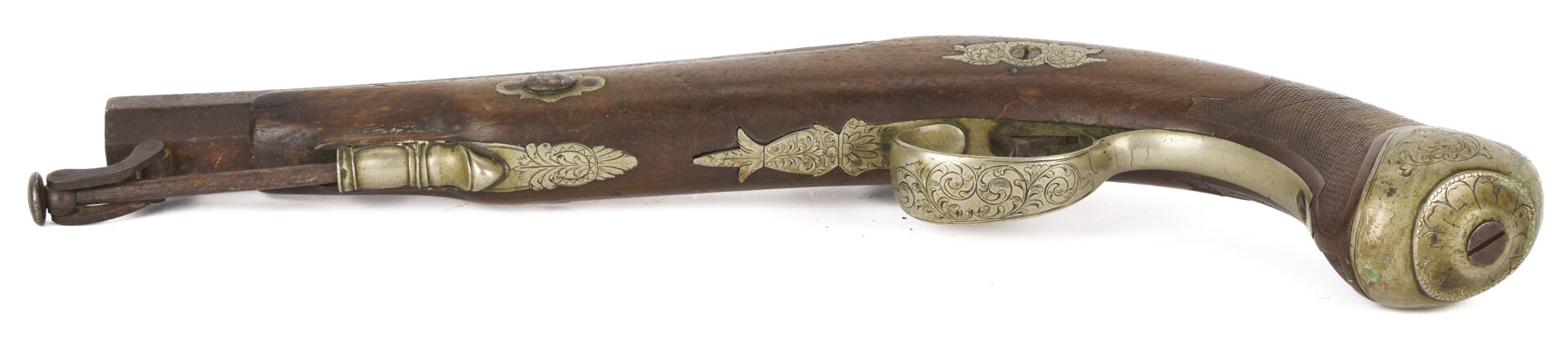 Lot 604: Mid 19th Century Spanish Percussion Pistol