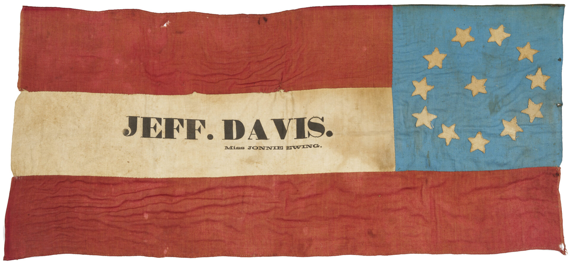 Lot 607: 1861 Civil War Personal Flag