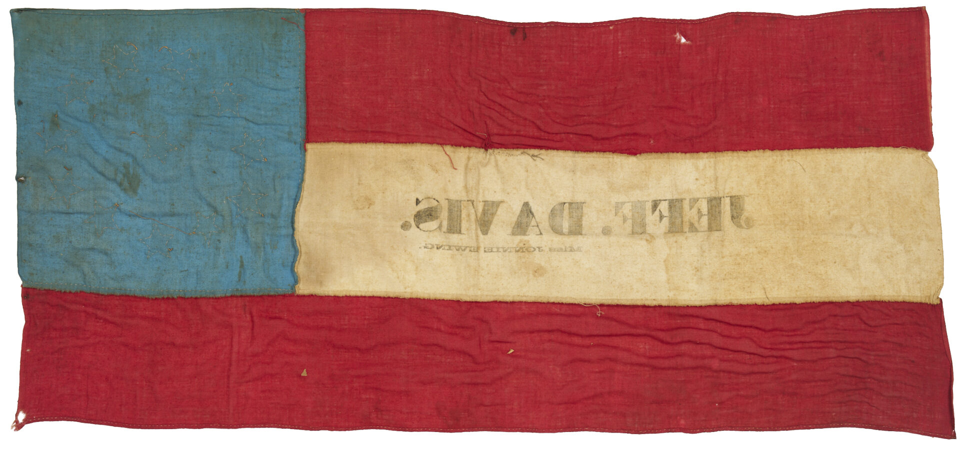 Lot 607: 1861 Civil War Personal Flag