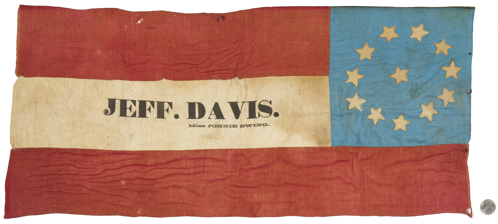 Lot 607: 1861 Civil War Personal Flag