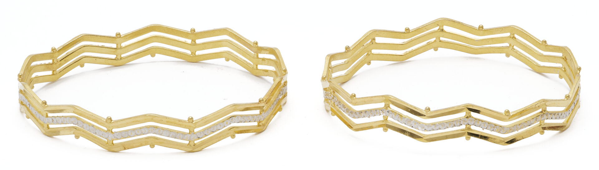 Lot 60: Pair of 22K Yellow Gold Bangle Bracelets