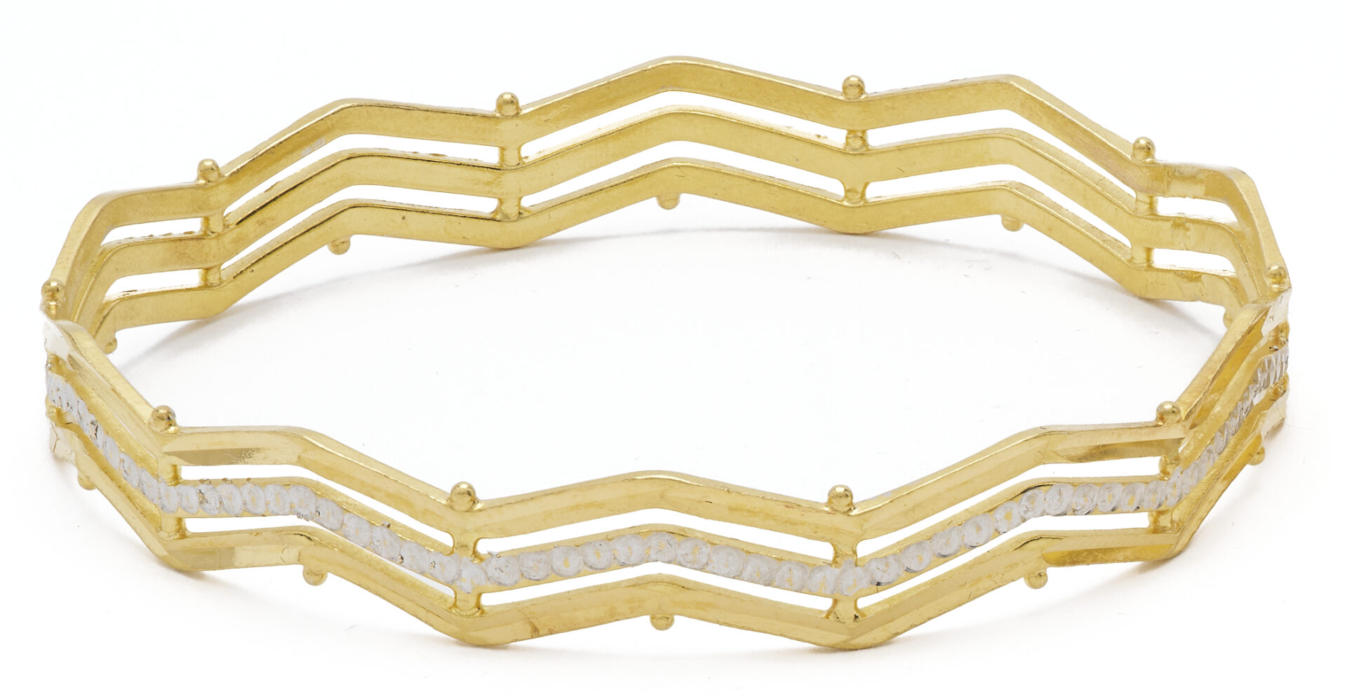 Lot 60: Pair of 22K Yellow Gold Bangle Bracelets