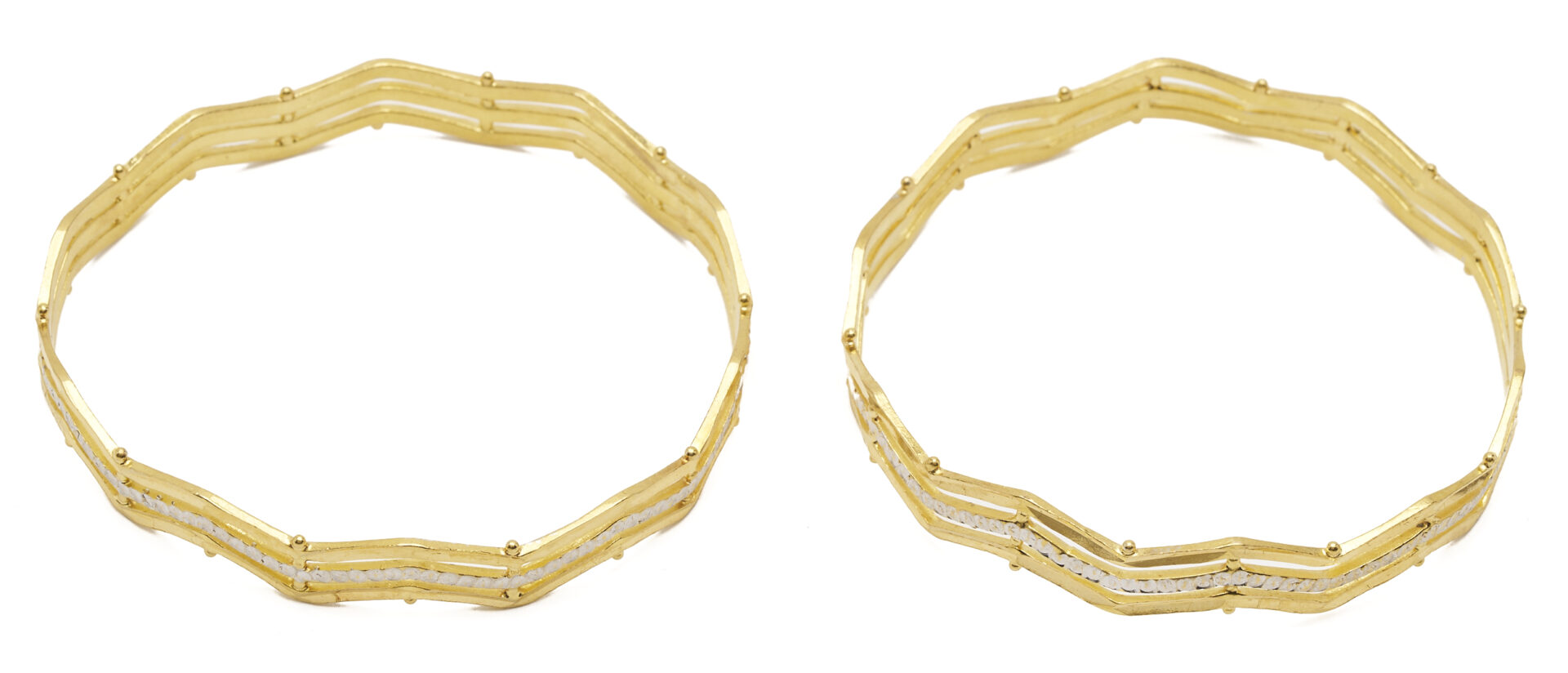 Lot 60: Pair of 22K Yellow Gold Bangle Bracelets