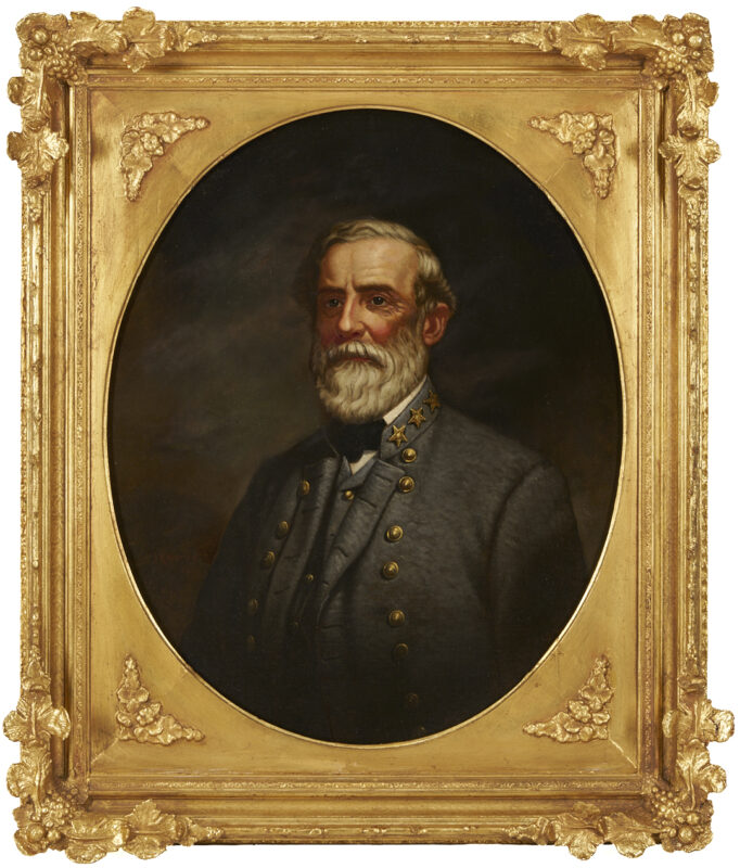 Lot 612: Portrait of General Robert E. Lee Signed J.K. Harley 1871