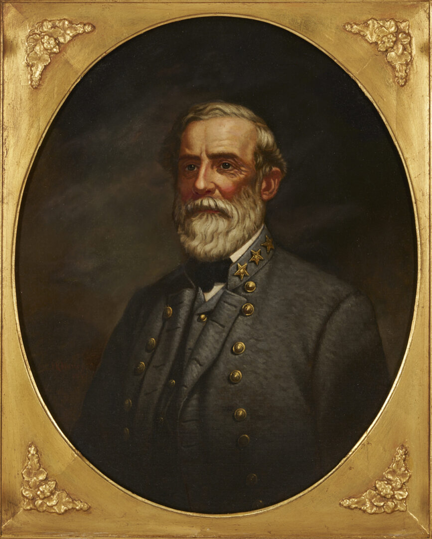 Lot 612: Portrait of General Robert E. Lee Signed J.K. Harley 1871