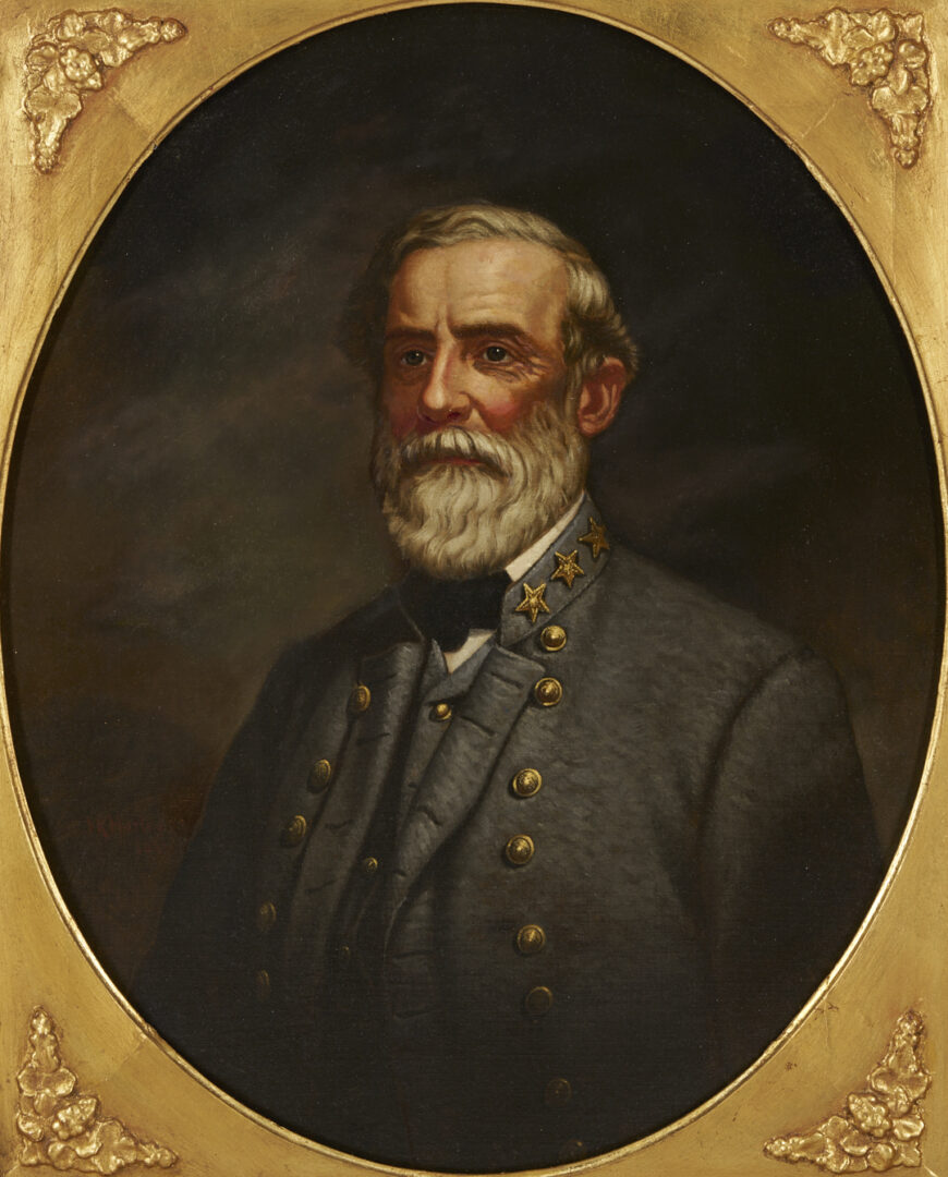 Lot 612: Portrait of General Robert E. Lee Signed J.K. Harley 1871