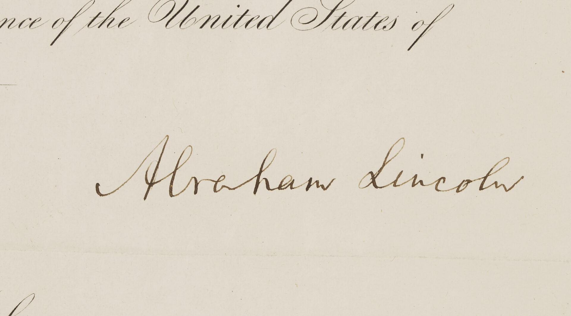 Lot 623: Abraham Lincoln Signed Governmental Document, 1863