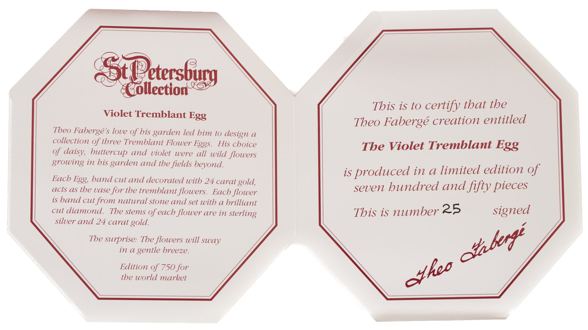 Lot 62: Theo Faberge Egg, Tremblant Violet