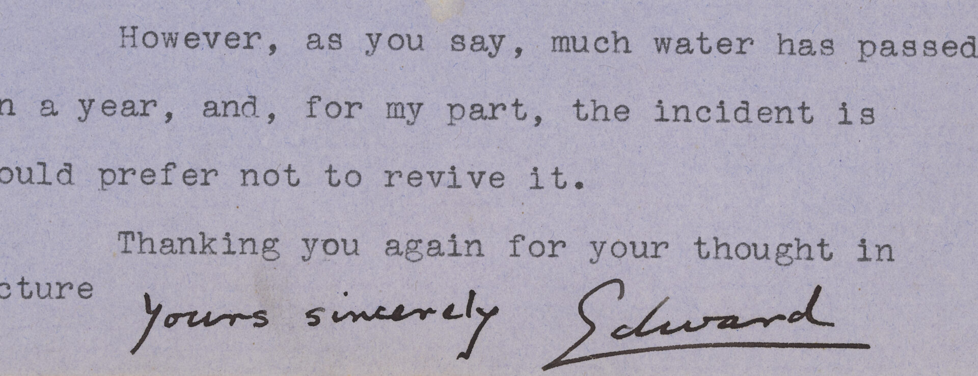 Lot 634: Edward VIII Signed Letter Autograph