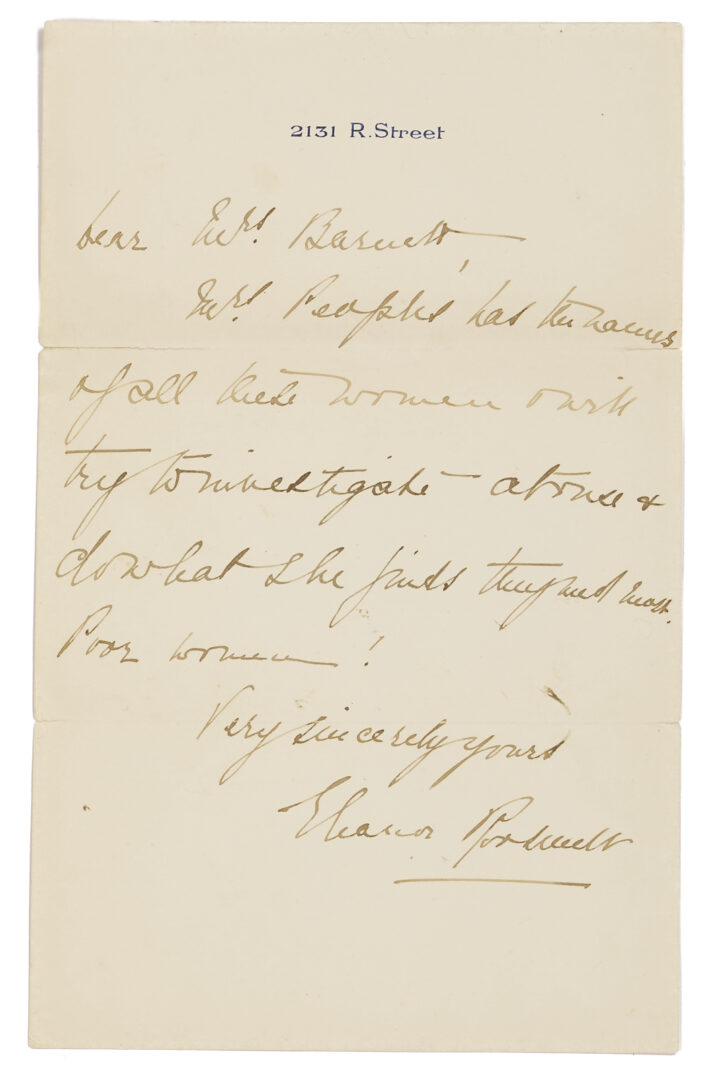 Lot 639: 3 Letters: Eleanor and Franklin Roosevelt