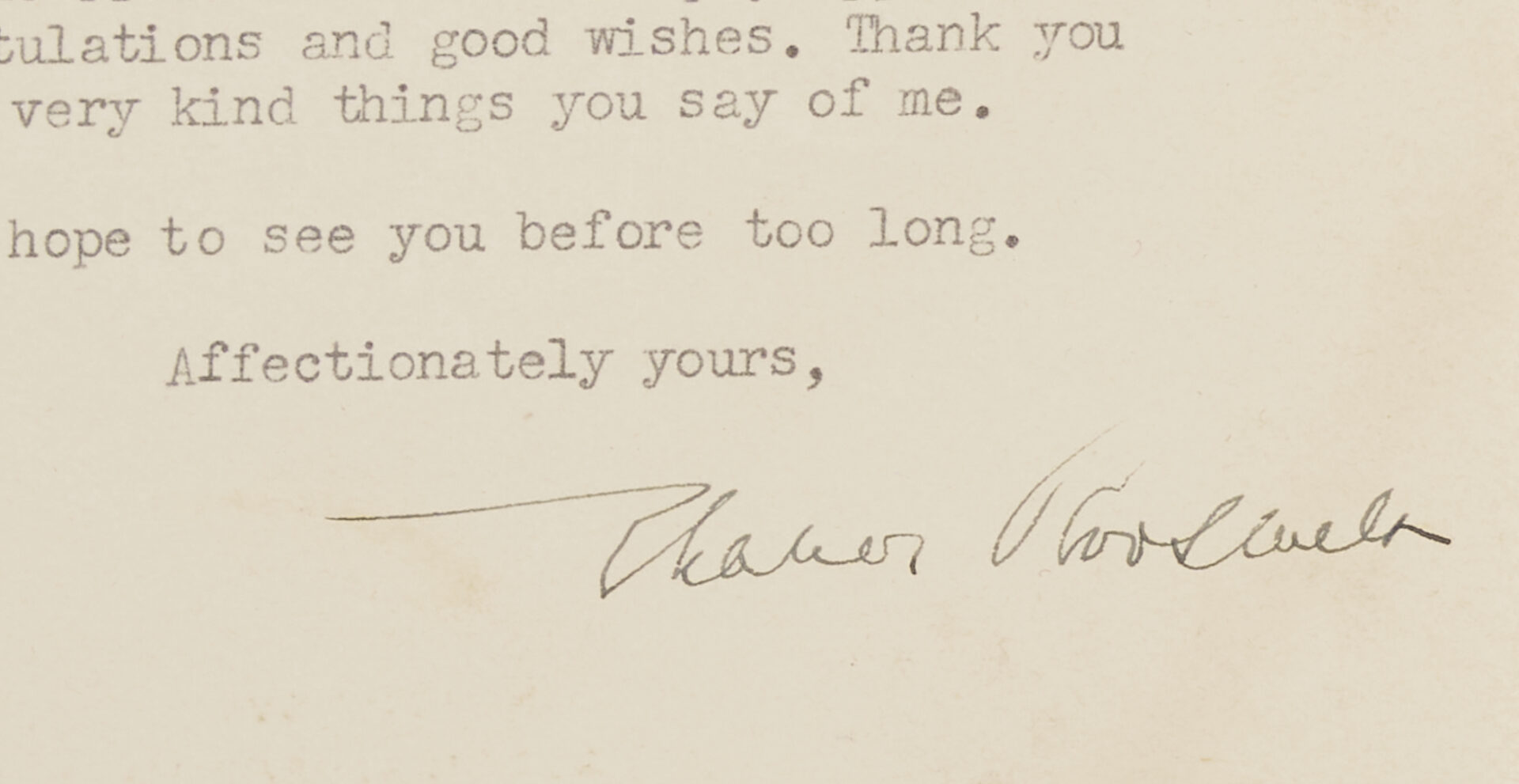 Lot 639: 3 Letters: Eleanor and Franklin Roosevelt