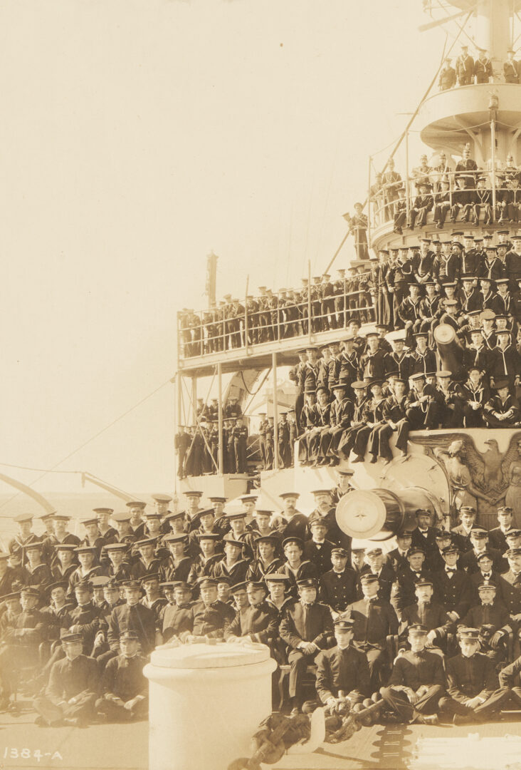 Lot 647: 2 Ship Photographs of the USS Kearsarge II, plus Photo of Admiral Herbert Winslow