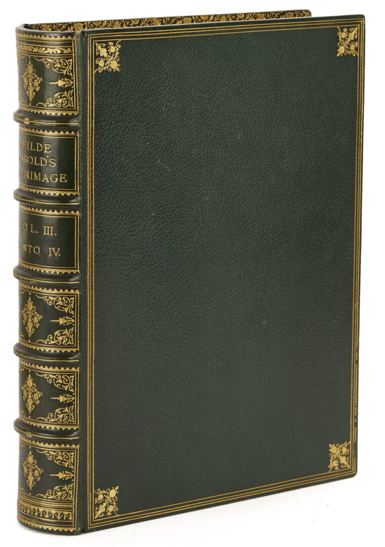 Lot 649: Custom 19th C. Lord Byron Childe Harold’s Pilgrimage, 4 Vols w/ Over 350 Prints Incl. Ex-Joshua Reynolds