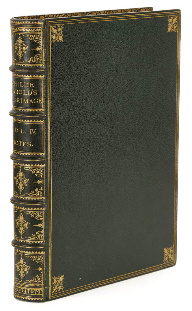 Lot 649: Custom 19th C. Lord Byron Childe Harold’s Pilgrimage, 4 Vols w/ Over 350 Prints Incl. Ex-Joshua Reynolds