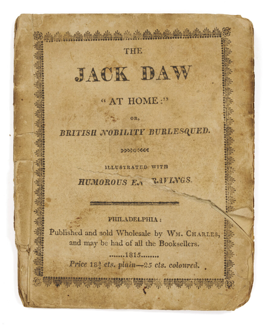 Lot 650: Benjamin Franklin The Way to Wealth Chapbook Plus Jack Daw Children's Book, Early 19th c.