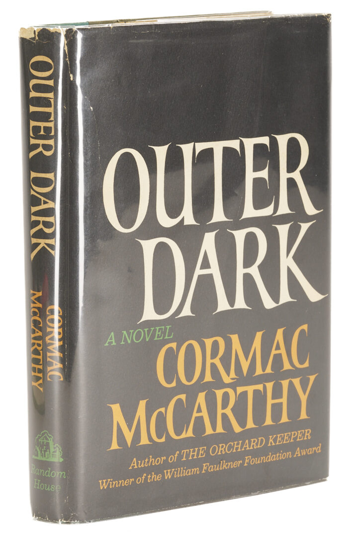 Lot 653: Cormac McCarthy, Outer Dark, 1st Edition, Signed; plus “The Achievement of Cormac McCarthy”