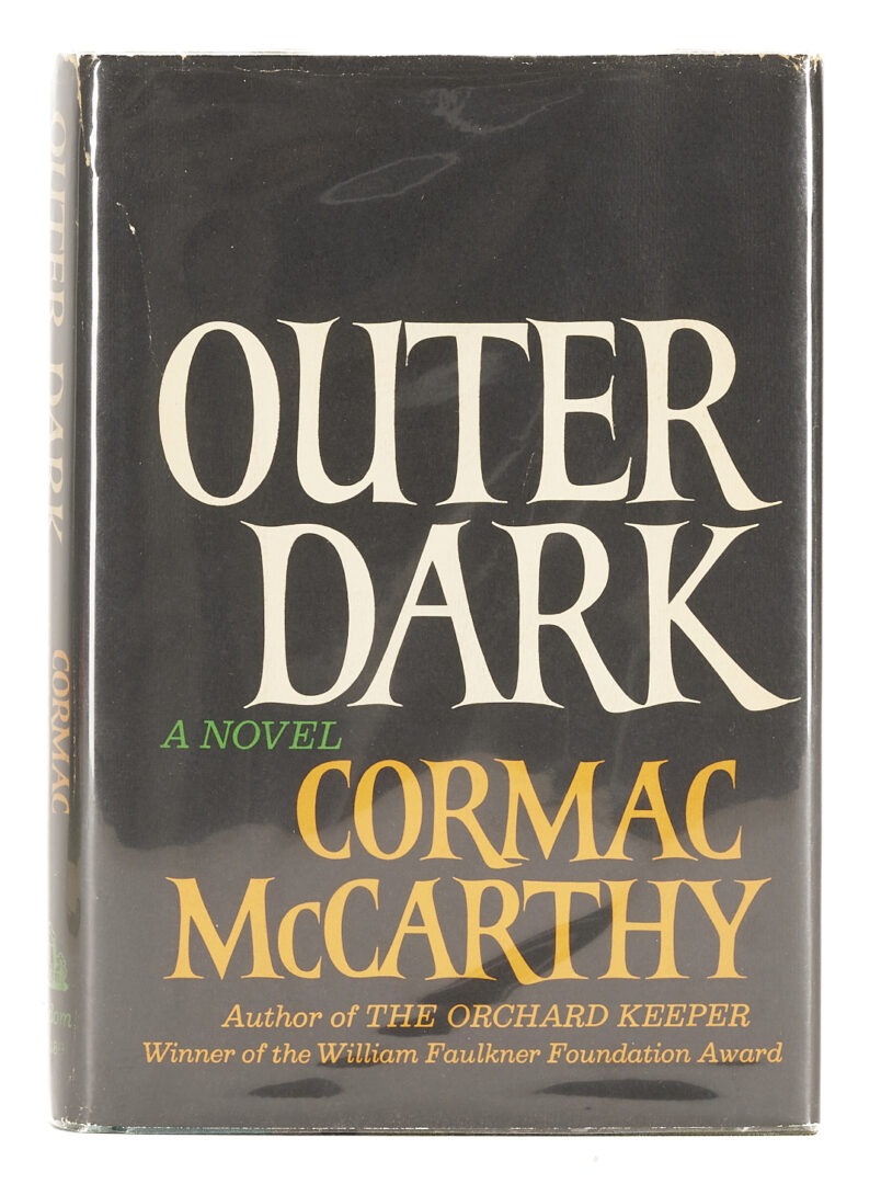 Lot 653: Cormac McCarthy, Outer Dark, 1st Edition, Signed; plus “The Achievement of Cormac McCarthy”