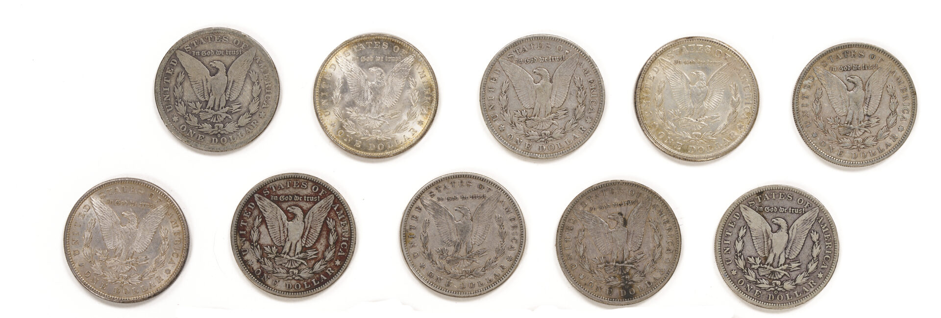 Lot 675: Group of 17 US Morgans, 5 Peace Silver Dollars, Yaun Shikai Dollar & Mexican Peso