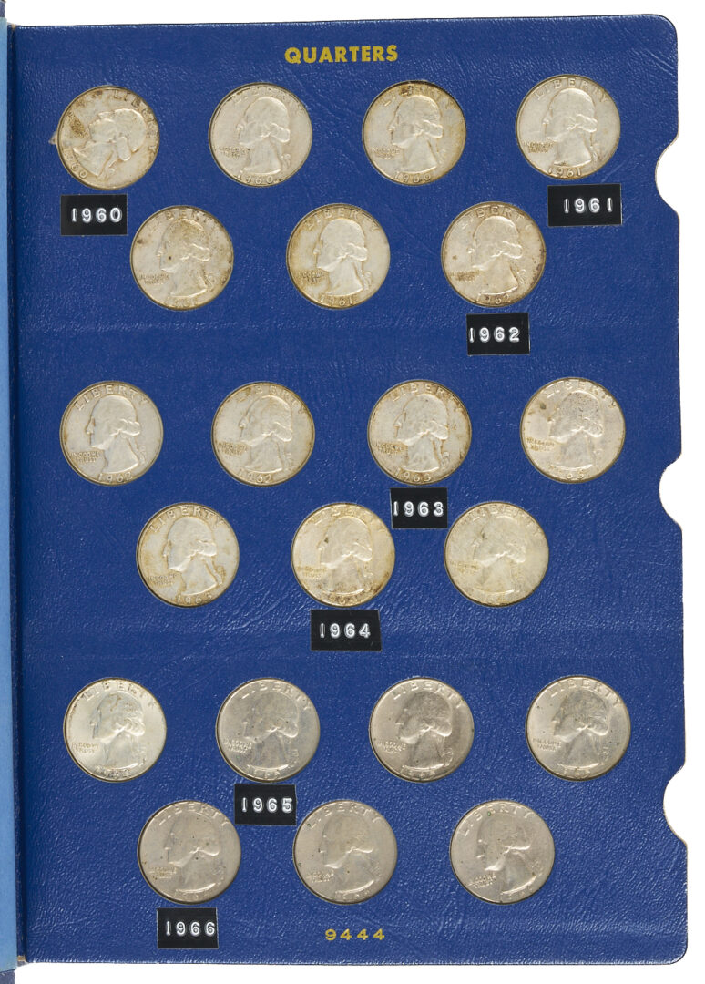 Lot 676: 3 Coin Collectors Books, Washington Quarters & Roosevelt Dimes