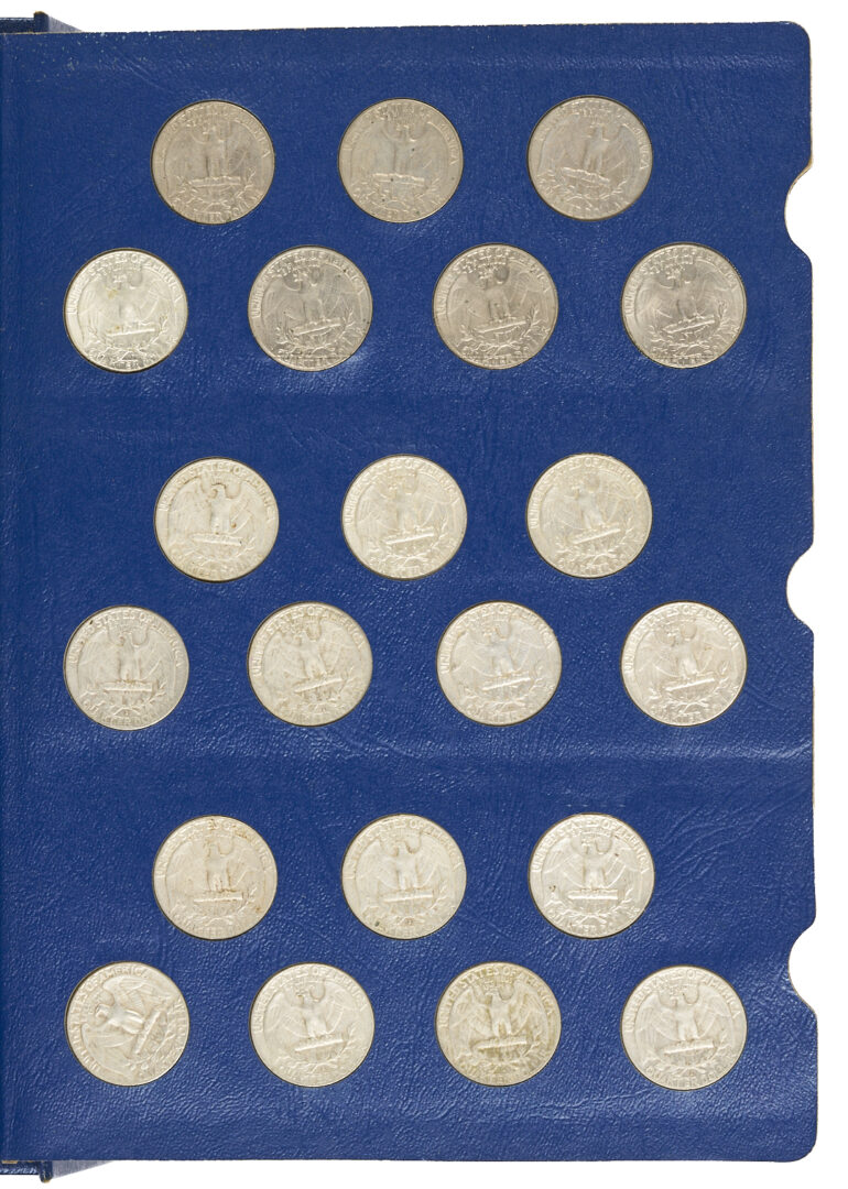 Lot 676: 3 Coin Collectors Books, Washington Quarters & Roosevelt Dimes