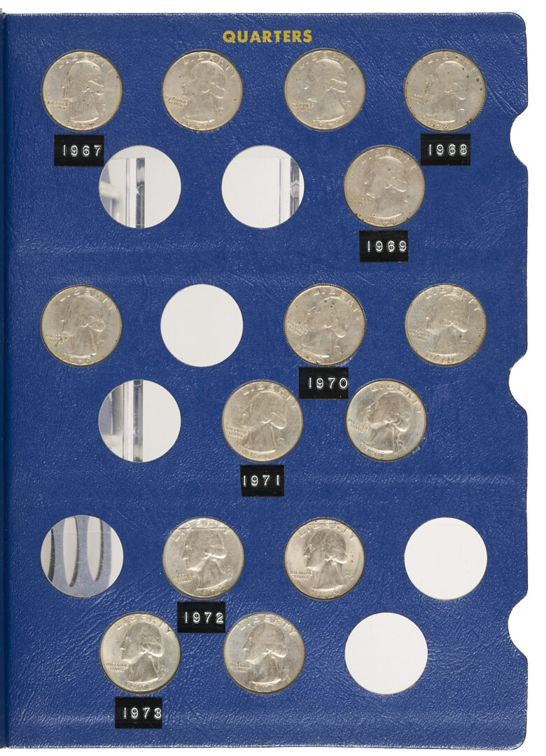 Lot 676: 3 Coin Collectors Books, Washington Quarters & Roosevelt Dimes