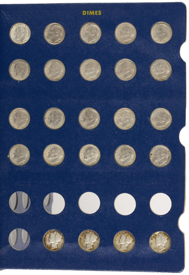 Lot 676: 3 Coin Collectors Books, Washington Quarters & Roosevelt Dimes