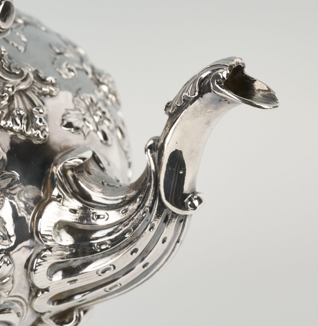 Lot 67: Geo. IV Sterling Silver Kettle on Stand with Greyhound and Hunting Motifs