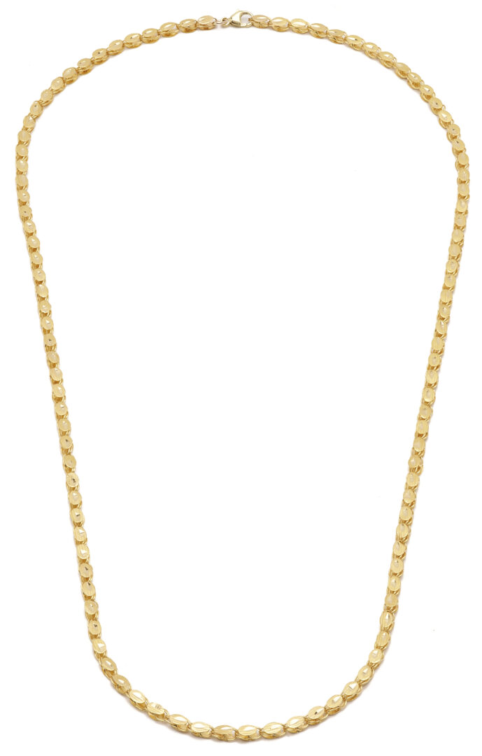 Lot 701: 21K Gold Oval Link Necklace