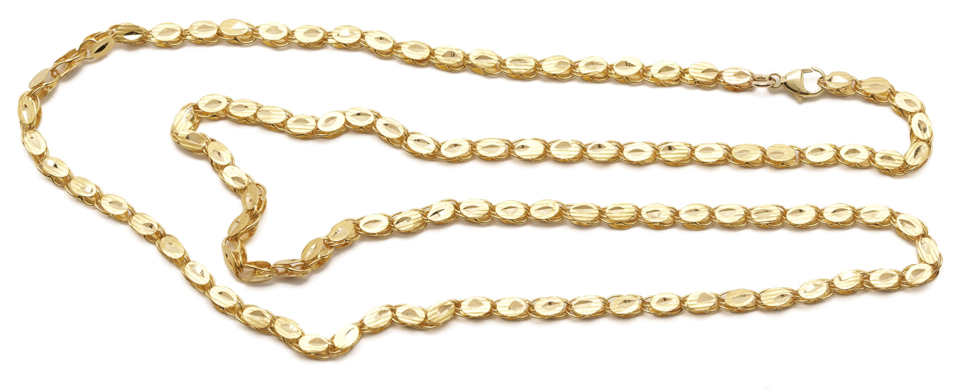 Lot 701: 21K Gold Oval Link Necklace