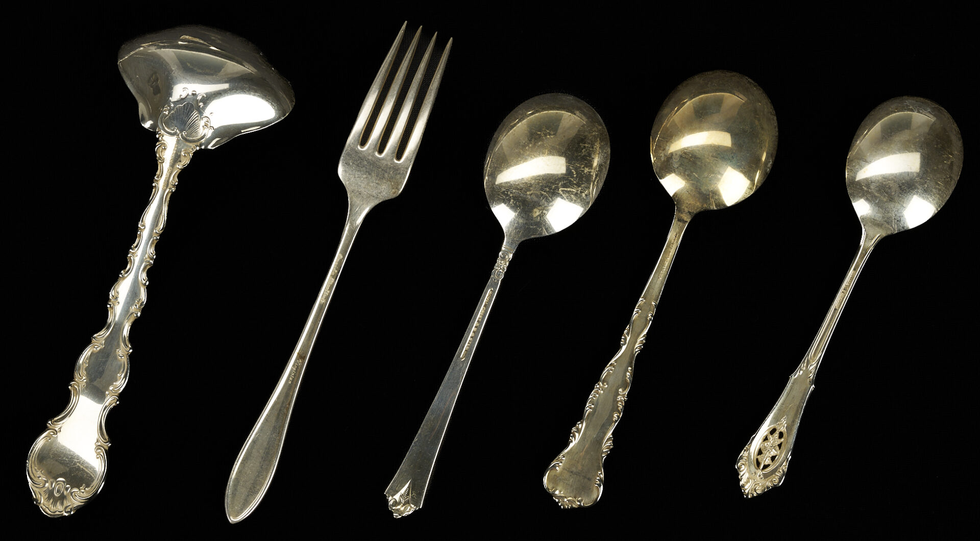 Lot 705: 38 Assorted Sterling Silver Flatware Pcs.