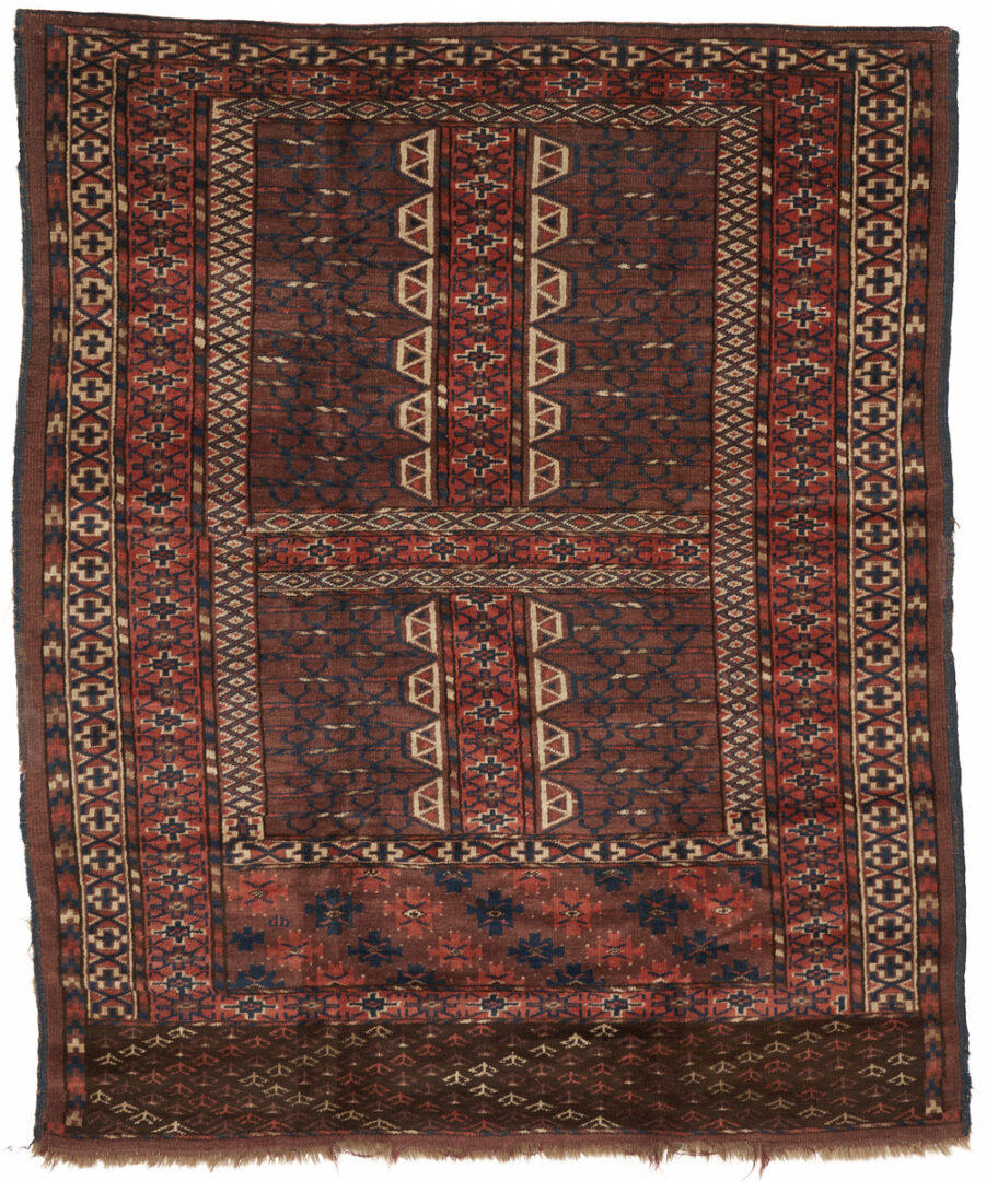 Lot 712: 4 Afgan Turkmen Weavings, incl. Rugs & Saddle Covers