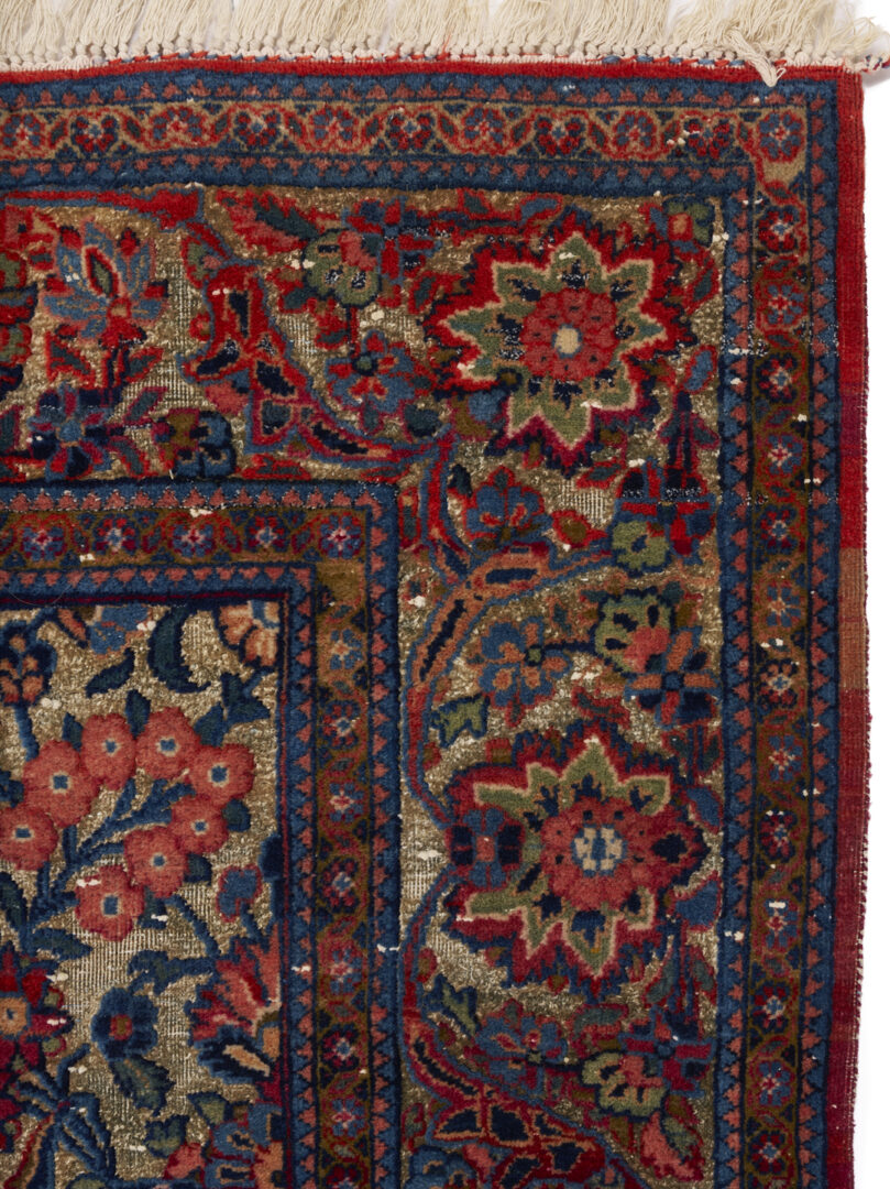 Lot 716: Antique Persian Isfahan Vase Rug w/ Silk Backgound