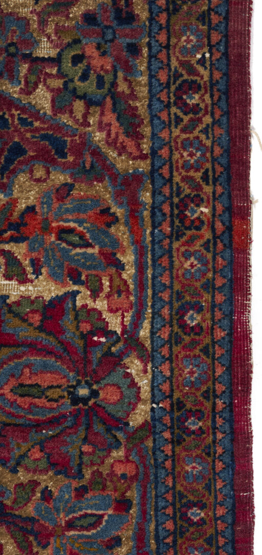 Lot 716: Antique Persian Isfahan Vase Rug w/ Silk Backgound