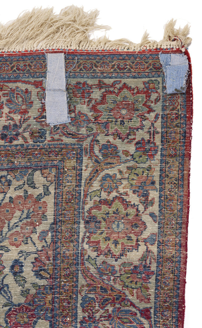 Lot 716: Antique Persian Isfahan Vase Rug w/ Silk Backgound