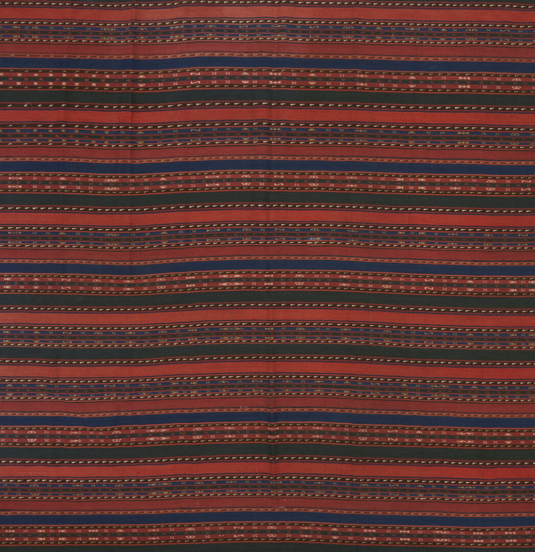 Lot 718: 2 Antique Tekke Turkmen Kilim Wool Blankets or Jajims