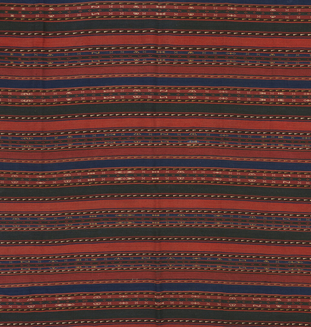 Lot 718: 2 Antique Tekke Turkmen Kilim Wool Blankets or Jajims