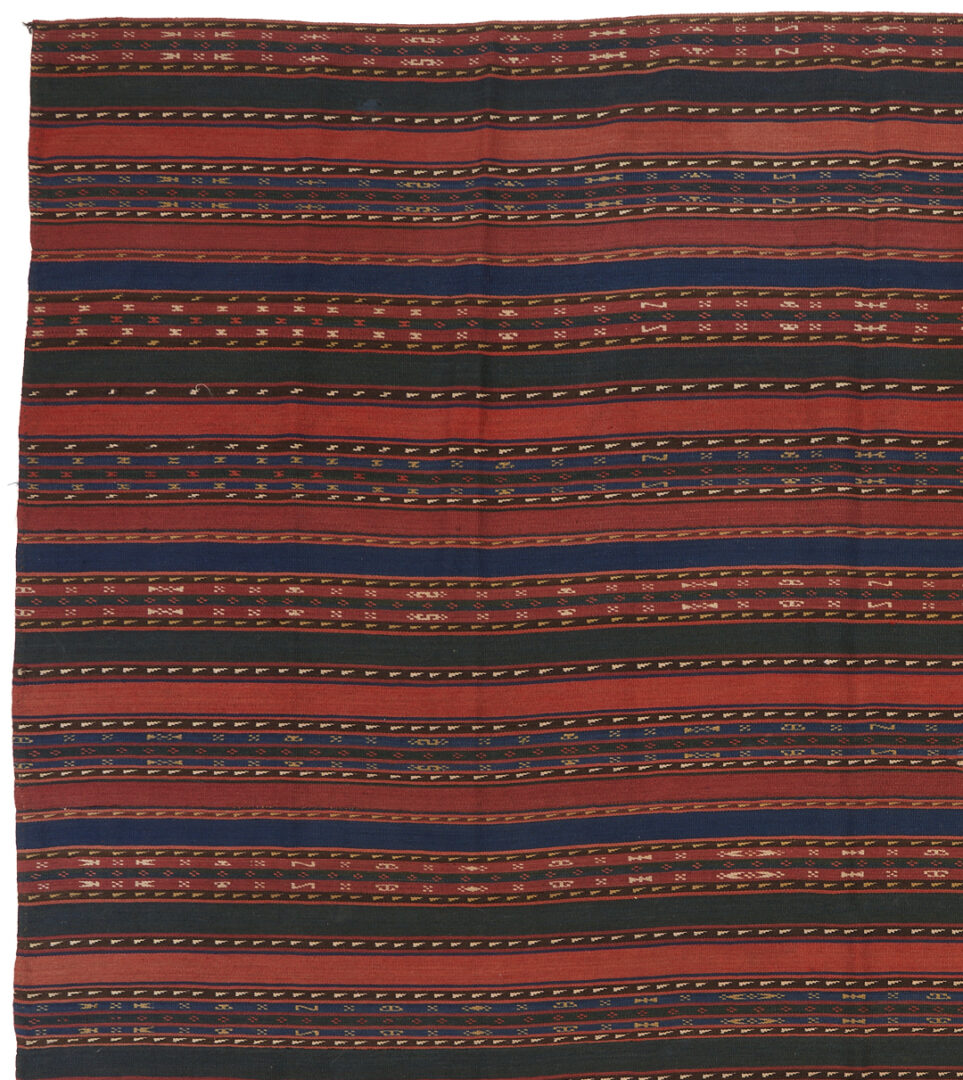 Lot 718: 2 Antique Tekke Turkmen Kilim Wool Blankets or Jajims