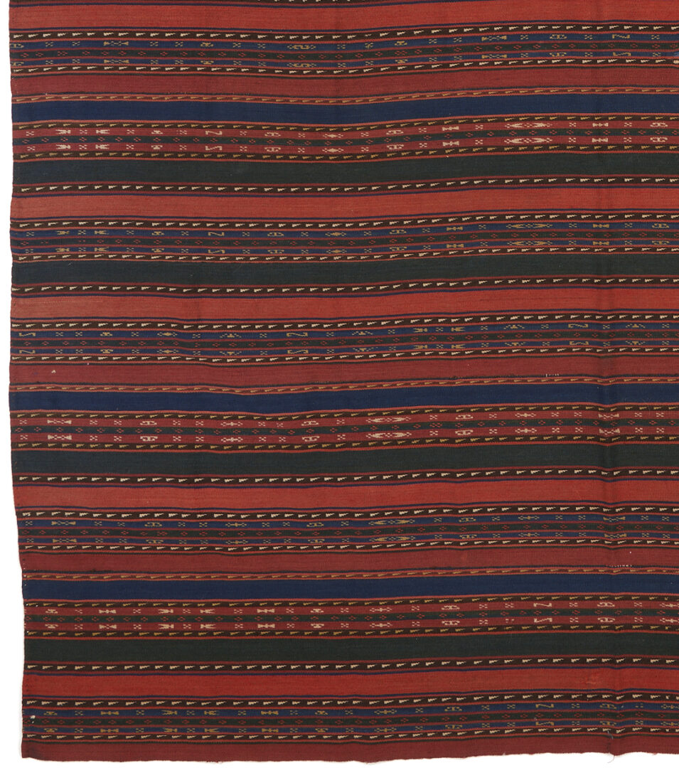 Lot 718: 2 Antique Tekke Turkmen Kilim Wool Blankets or Jajims