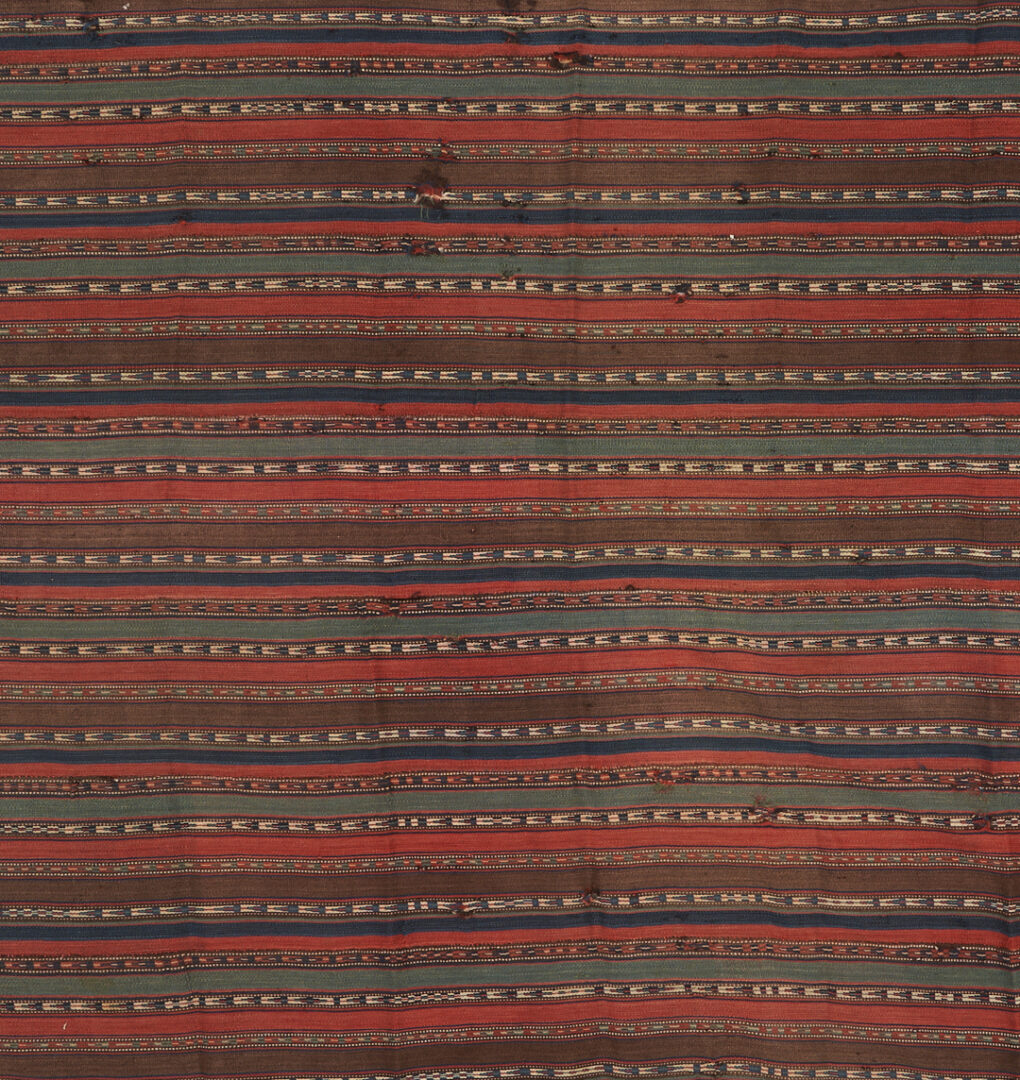 Lot 718: 2 Antique Tekke Turkmen Kilim Wool Blankets or Jajims