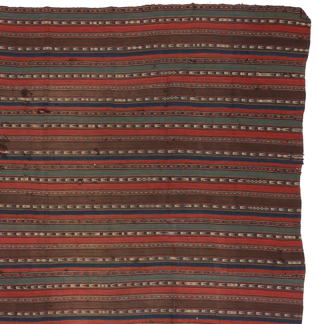 Lot 718: 2 Antique Tekke Turkmen Kilim Wool Blankets or Jajims