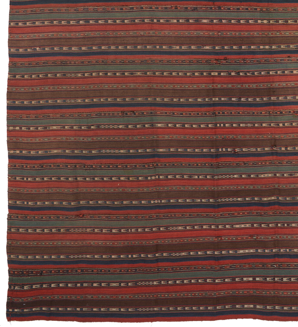 Lot 718: 2 Antique Tekke Turkmen Kilim Wool Blankets or Jajims