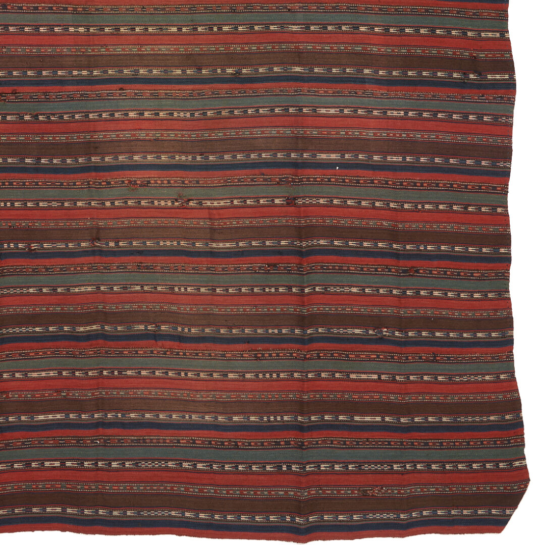 Lot 718: 2 Antique Tekke Turkmen Kilim Wool Blankets or Jajims